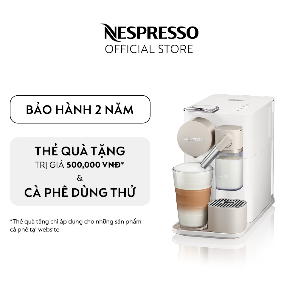 Máy pha cà phê Nespresso Lattissima One Trắng - Hàng chính hãng