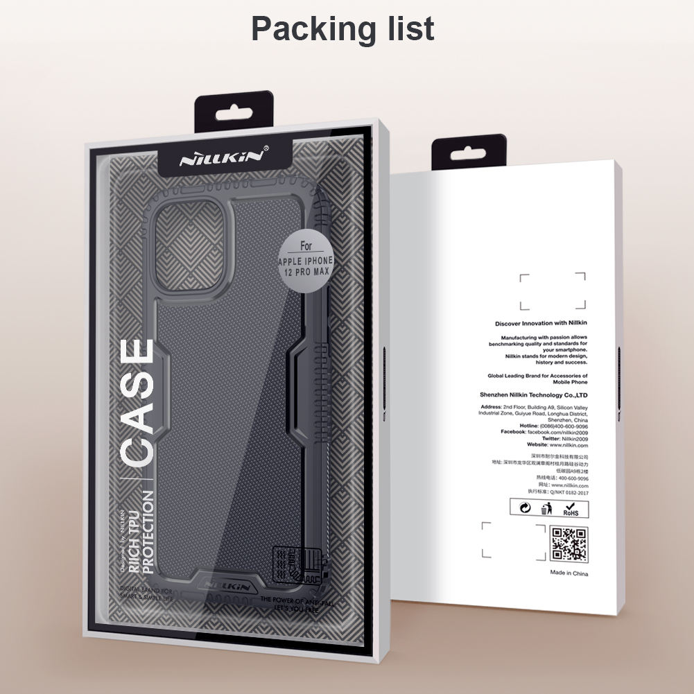 Ốp lưng chống sốc tản nhiệt hiệu Nillkin RIICH TPU cho iPhone 12 / iPhone 12 Pro / iPhone 12 Pro Max hỗ trợ tản nhiệt cho điện thoại, trang bị khả năng chống sốc cực tốt - Hàng chính hãng
