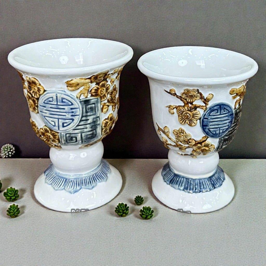 Ly Trưng Phật Thủ Đào Thọ Bát Tràng Men Trắng RỒNG VIỆT– Gốm Sứ Thủ Công Đẹp, Đặt Phật thủ