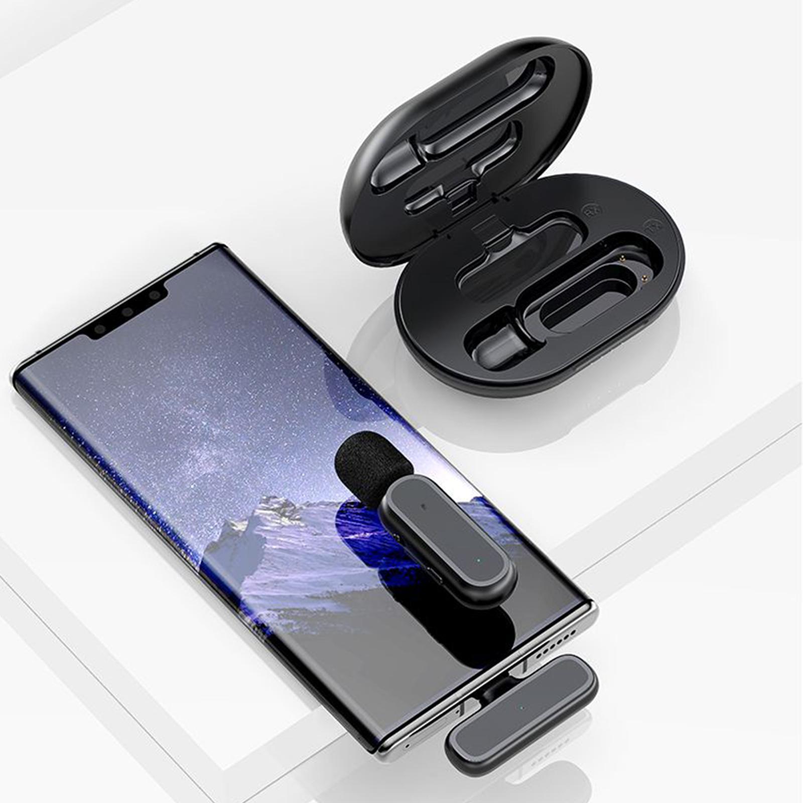 Wireless Lavalier Microphone Type C with Charging Box Clip On