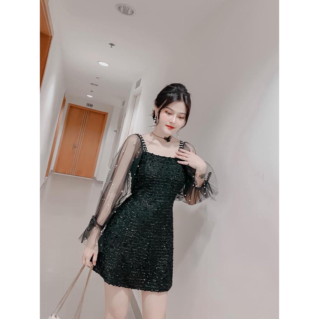 Đầm váy nữ tay lưới sang chảnh Timo Dress RE