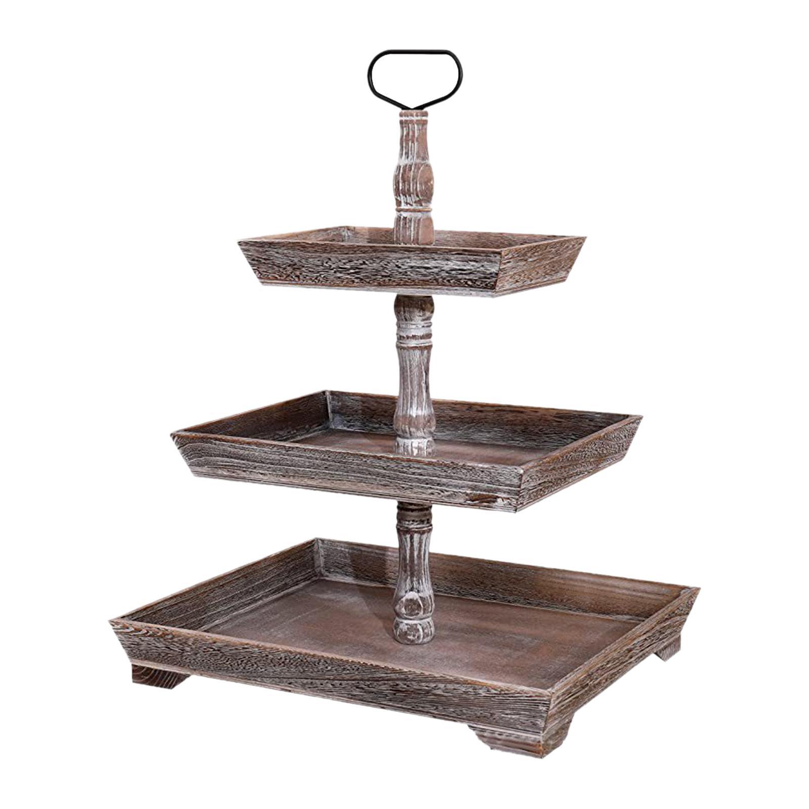 Serving Tray Pastry Food Serving Stand Cake 3 Leyer for Birthday