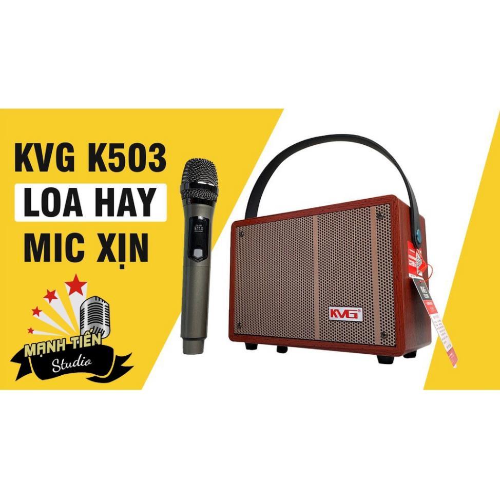 Loa karaoke KVG K5-30 xách tay mini du lịch tiện lợi Tặng kèm 1 micro không dây Đầy đủ kết nối Bluetooth, AUX,TF card
