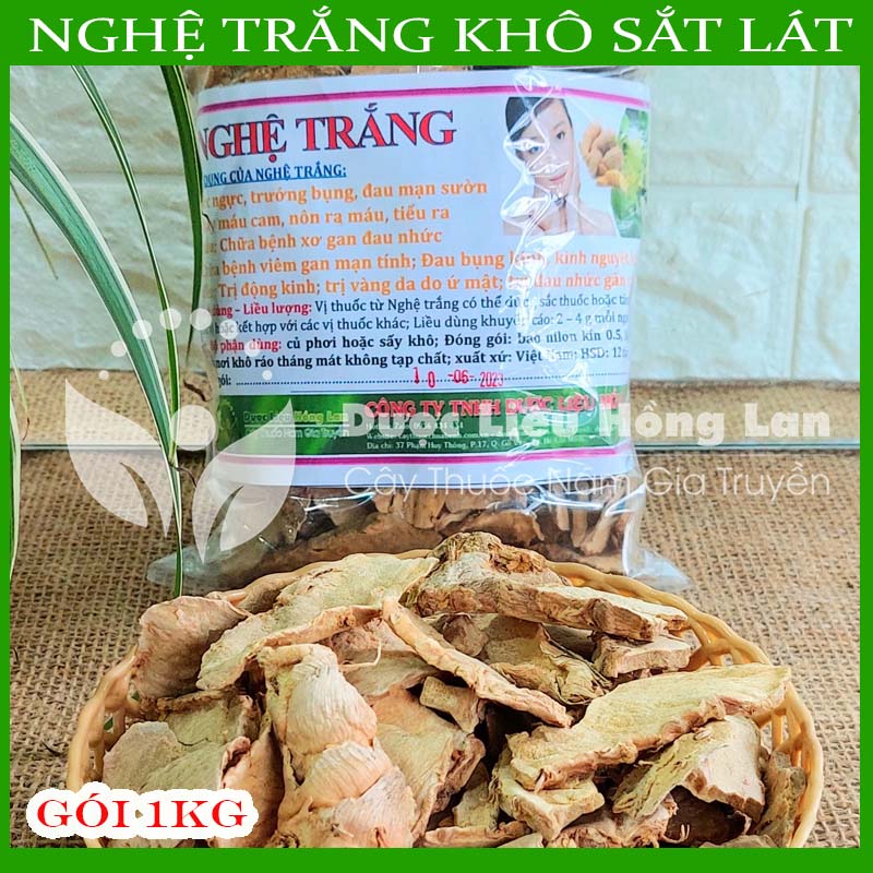 Củ Nghệ Trắng khô sắt lát 1kg