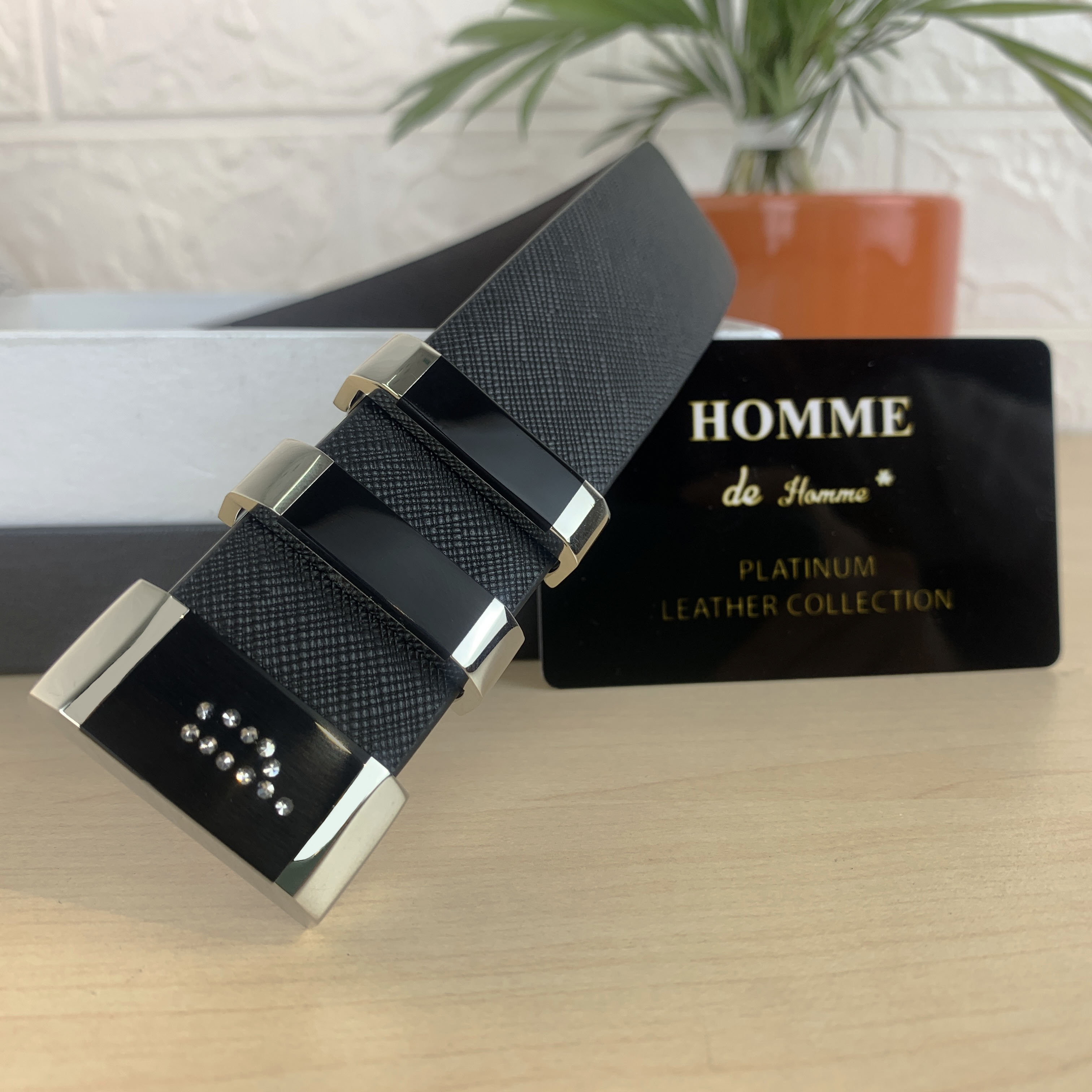 HOMME Pisa - Saffiano Leather Business Belt