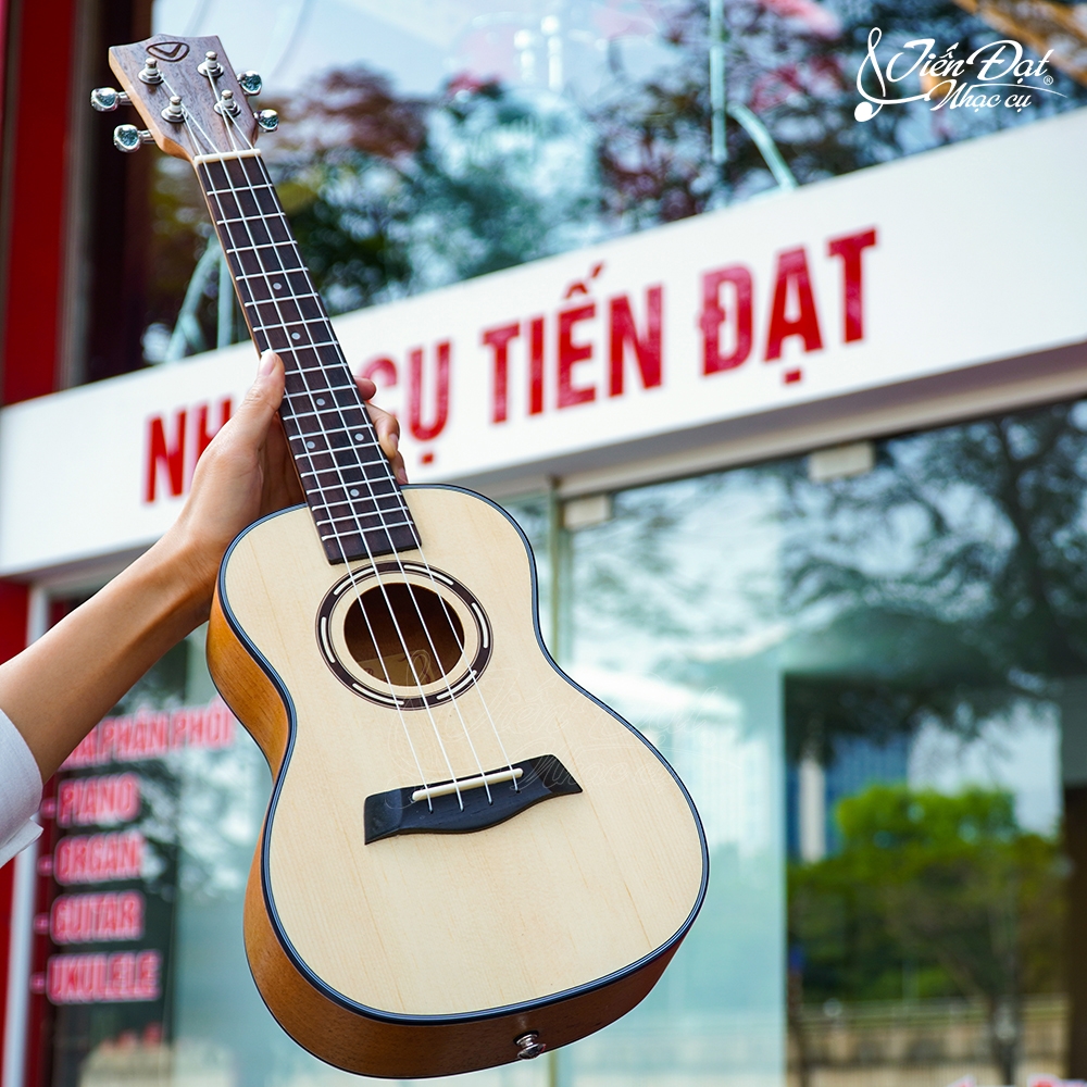 Đàn Ukulele Concert Valote VA-24M03, Mặt Đàn Gỗ Vân Sam Nguyên Tấm