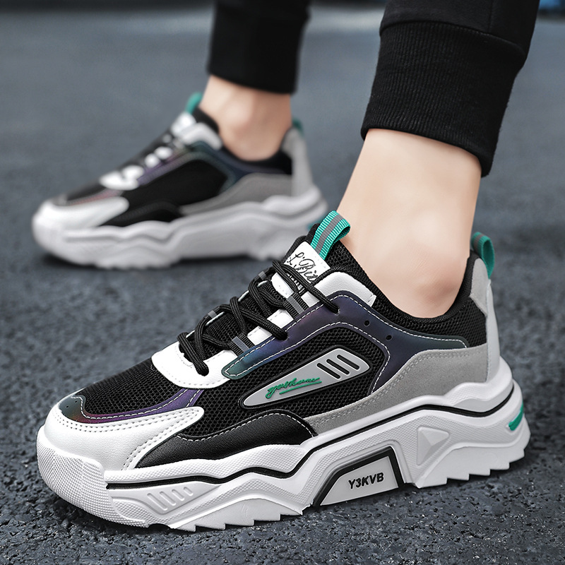 Giày thể thao sneaker nam cổ thấp, giày đế tăng chiều cao  dáng hiện đại GNK1