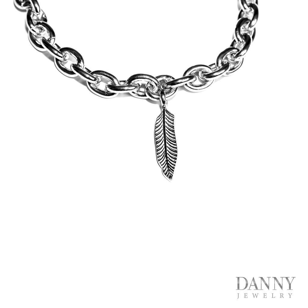 Lắc Tay UNISEX Danny Jewelry Bạc 925 Xi Rhodium Phụ Kiện Lá Liễu II1G0002