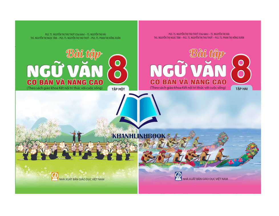 Sách - Combo Bài tập ngữ văn 8 cơ bản và nâng cao - tập 1 + 2