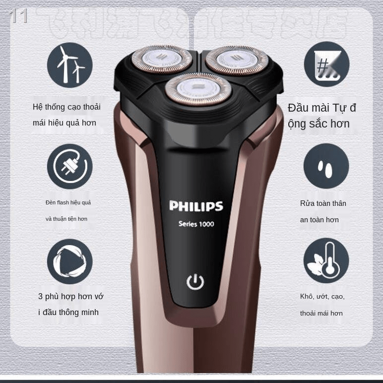 Máy cạo râu Philips Series 1000, S1060, cạo khô và ướt - BẢO HÀNH 2 NĂM
