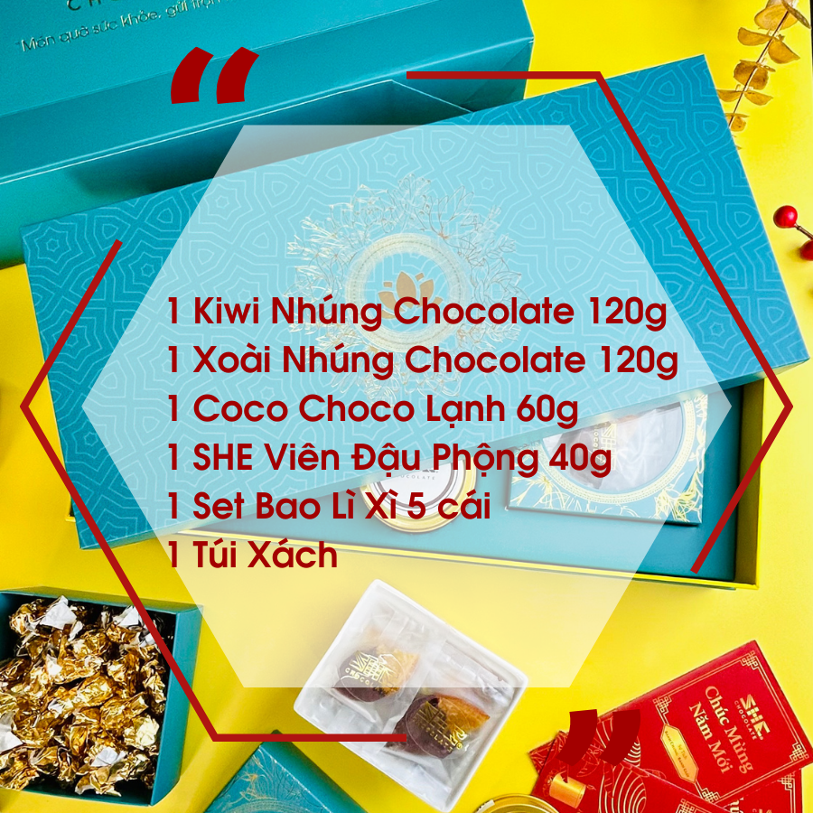 Bộ quà Trăng Cười Ngọc - 2 bánh trung thu socola - SHE Chocolate  - Quà tặng sức khỏe tặng người thân - Trung thu 2023