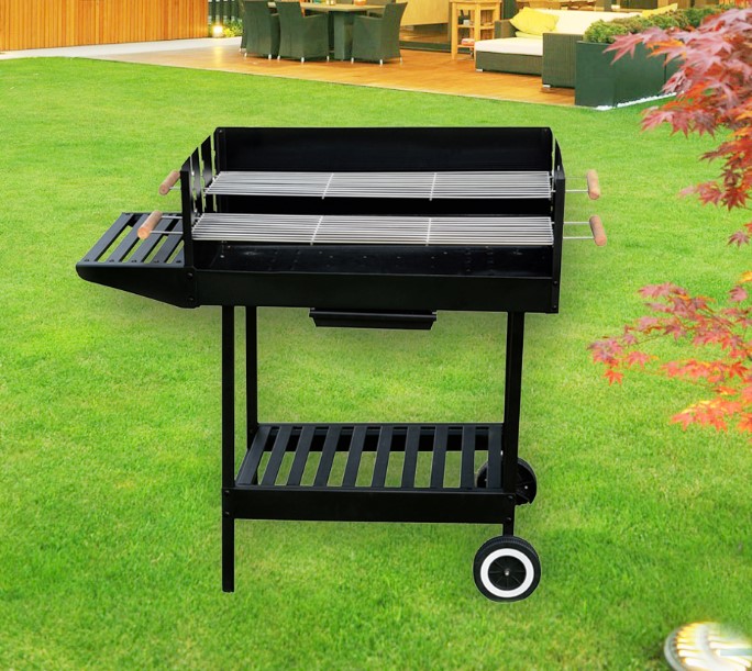 Bếp nướng Landmann CK350, Bếp nướng BBQ, Bếp nướng than hoa ngoài trời, có bánh xe tiện dụng
