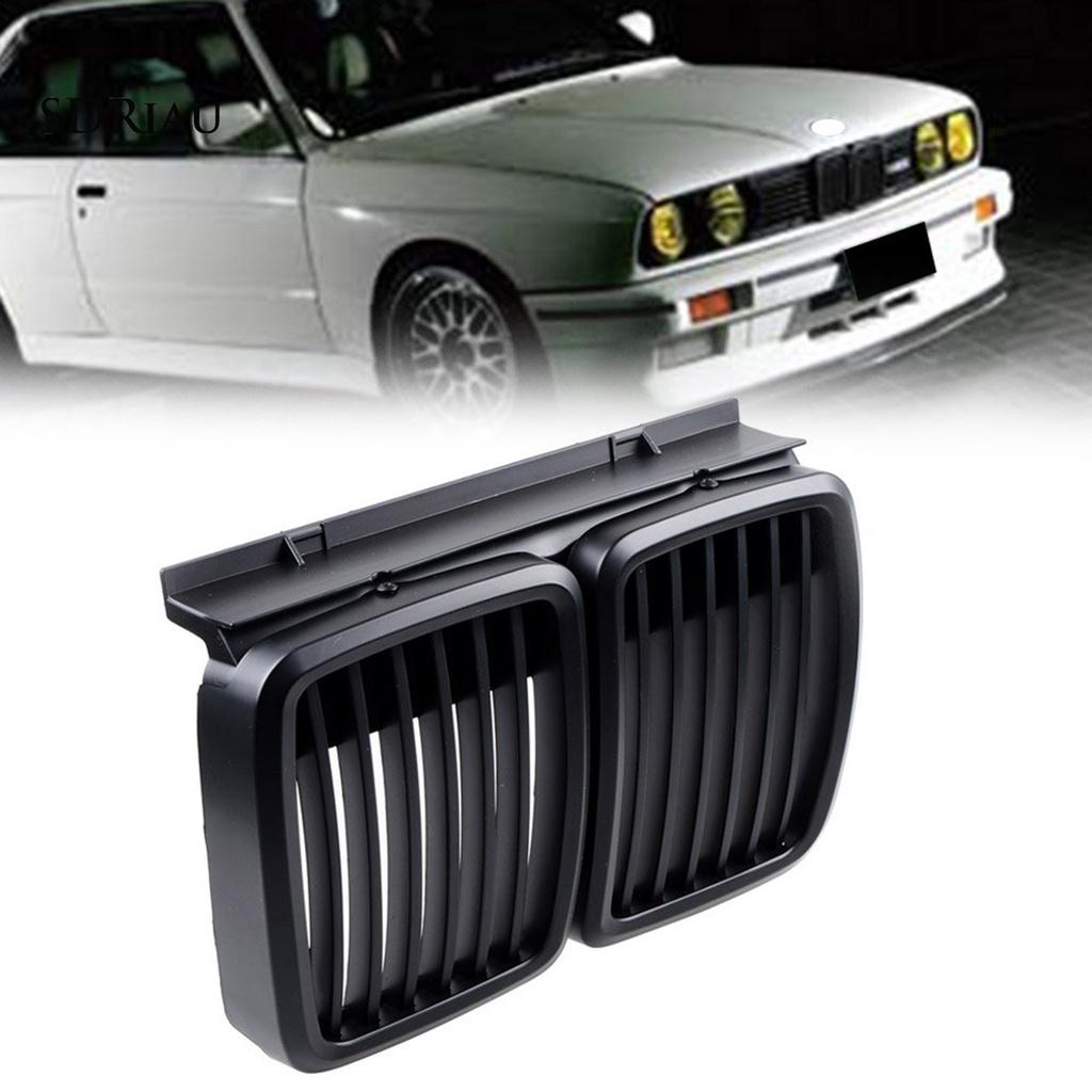 1 Cặp Lưới Tản Nhiệt Màu Đen Nhám Gắn Mui Xe Hơi Bmw E30 M40 1982-1994