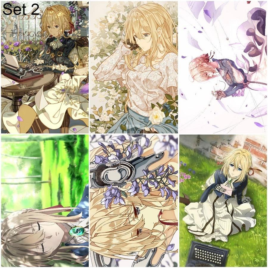 Bộ 6 Áp phích - Poster Anime Violet Evergarden - Búp Bê Ký Ức - A3,A4,A5