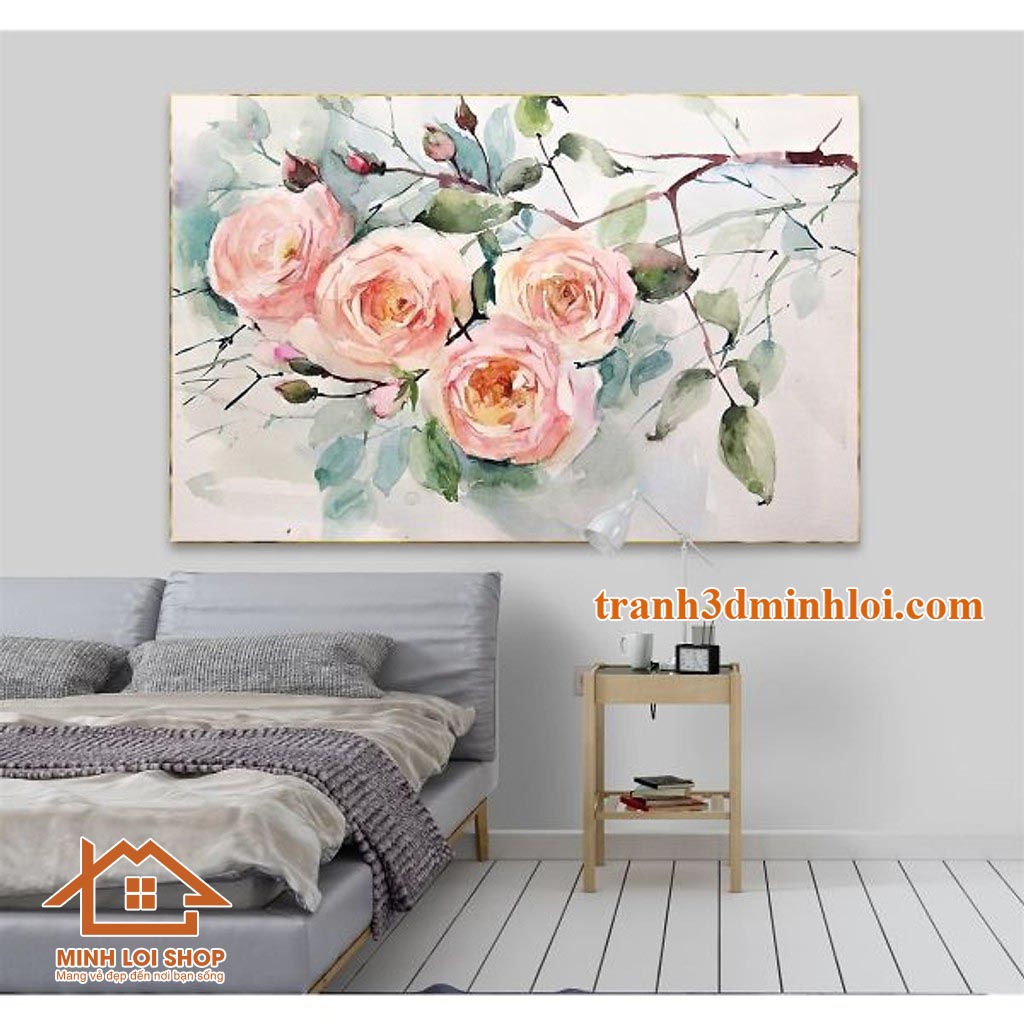 Tranh canvas Hoa Hồng - Trang Trí Treo Tường