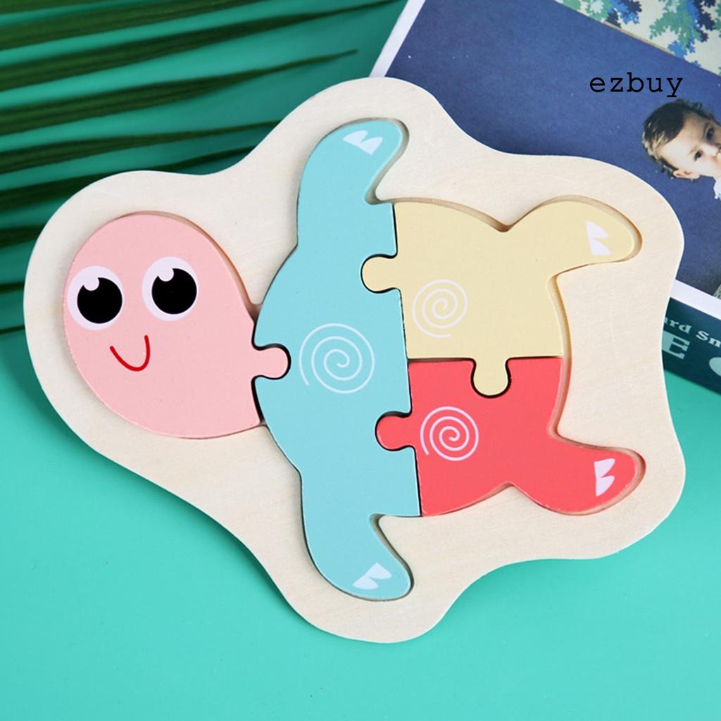 EY-Jigsaw Toy Eco-friendly Cartoon Pattern Wood 3D Pairing Jigsaw Puzzle Toy for Kids
