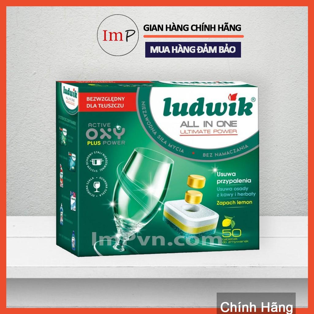 Viên rửa chén bát Ludwik All in one Ultimate hộp 50 viên