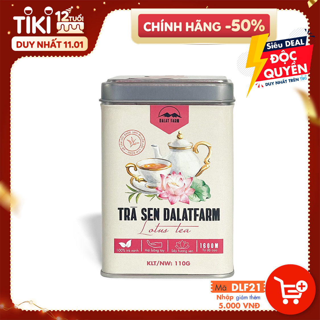 Trà Sen Dalatfarm - Hộp 110Gr