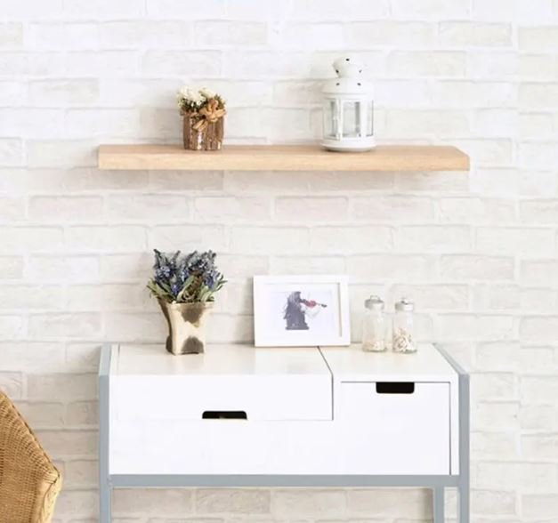 Kệ Thanh Ngang Treo Tường Vân Gỗ Sồi Gỗ Dày Nhiều Kích Thước Juno Sofa CTKT005 KT 120x20x2.5cm