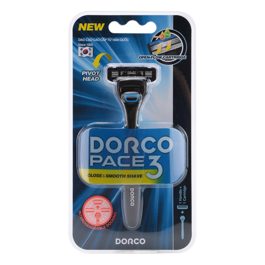 Dao Cạo Râu 3 Lưỡi Dorco Pace 3 TRA 4001-B