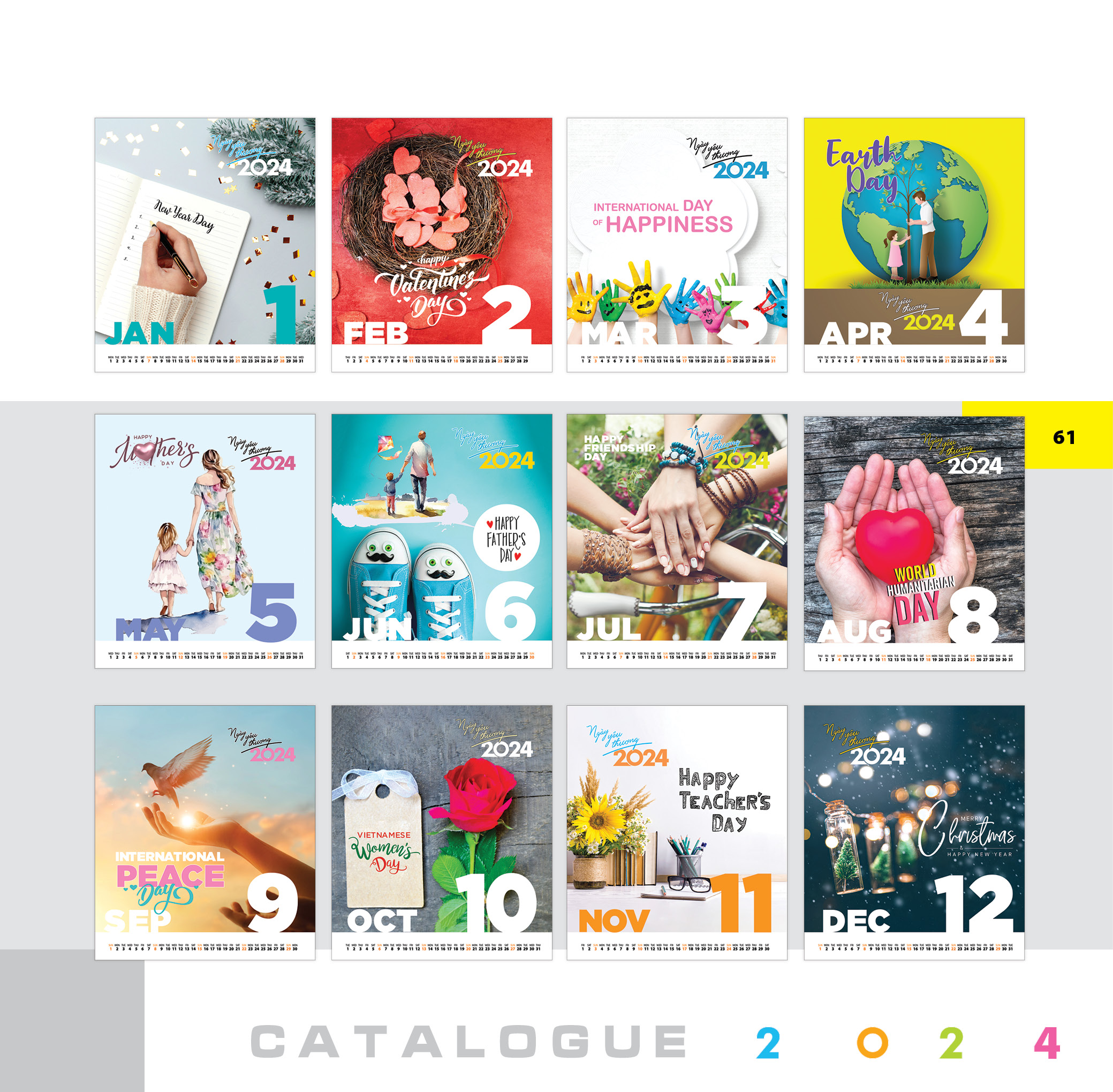 Lịch Bàn 2024 VL-LB18 Ngày Yêu Thương - VanLangbooks