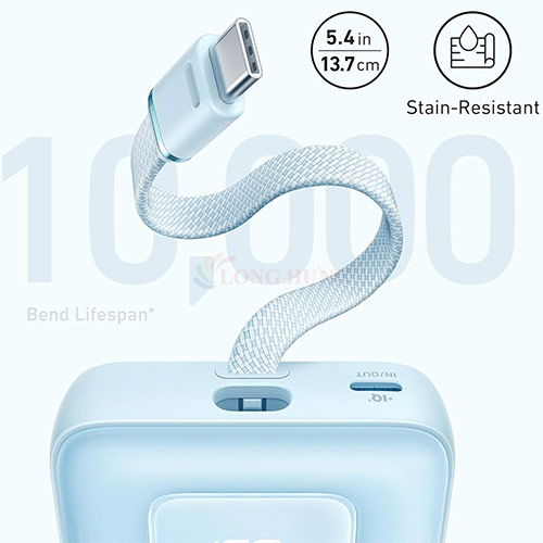 Sạc dự phòng Anker Zolo Power Bank 1USB 1Type-C 30W 10000mAh A1688 - Hàng chính hãng