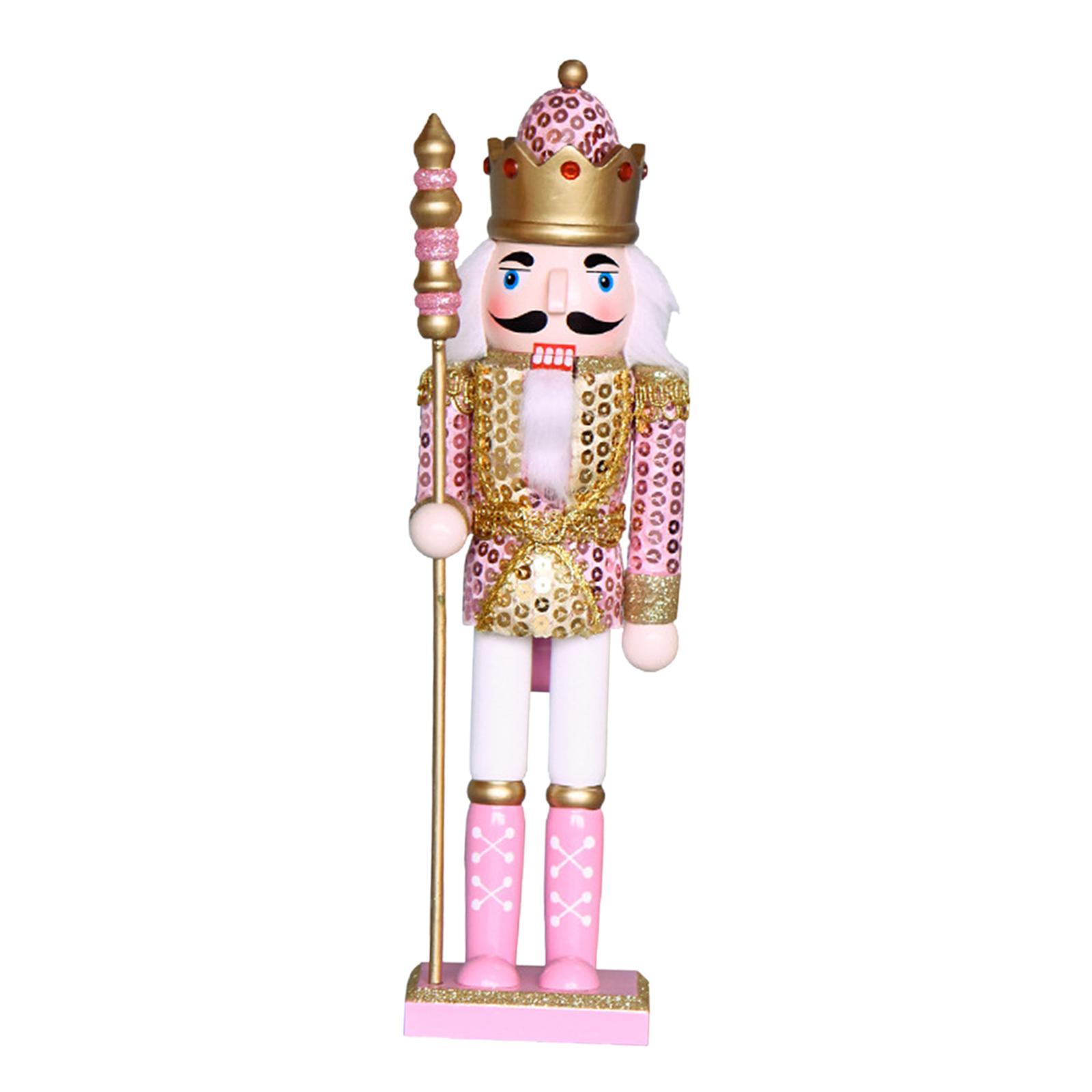2pcs Cute Nutcracker Puppet Statue Kids Traditional Figurine