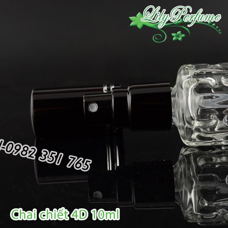 Lọ chiết nước hoa 4D thủy tinh 10ml (Ống chiết nước hoa/ Vỏ chiết nước hoa/ Chai chiết nước hoa)