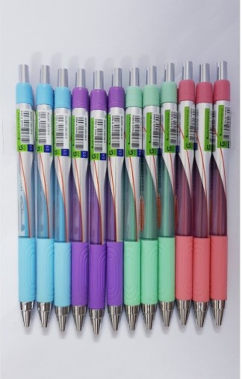 Bút bi xanh Quantum Rhythm - 0.5mm (2 Cây) - Thân bút nhiều màu sắc