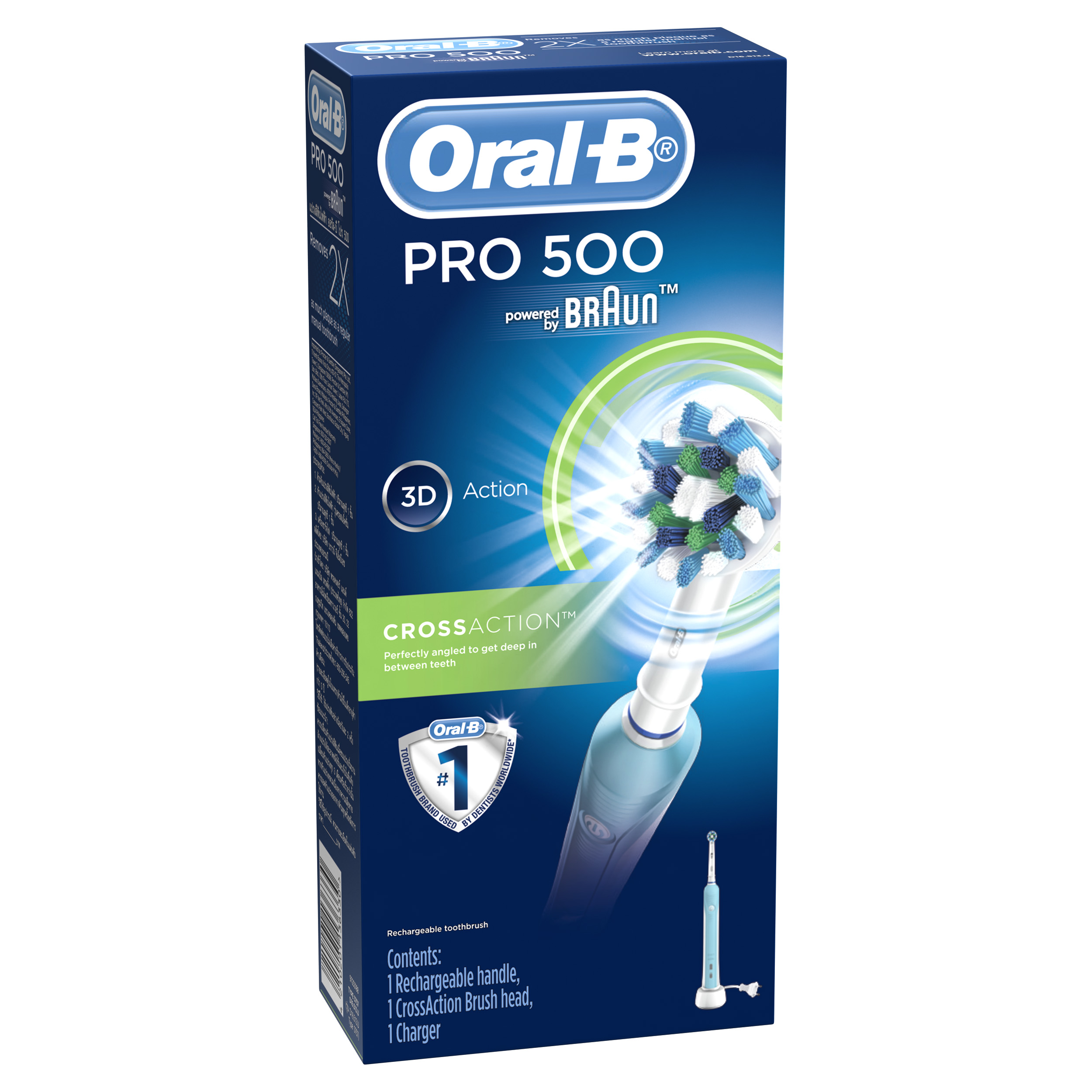 Bàn chải đánh răng điện Oral-B Pro 500 D16.513 - Hàng chính hãng 100%