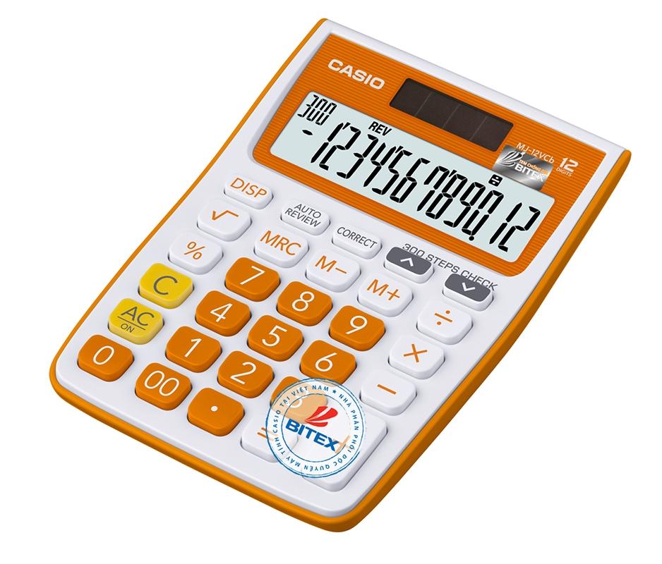 Máy Tính Văn Phòng Casio MJ 12VCB-RG - Kèm Quà Chất