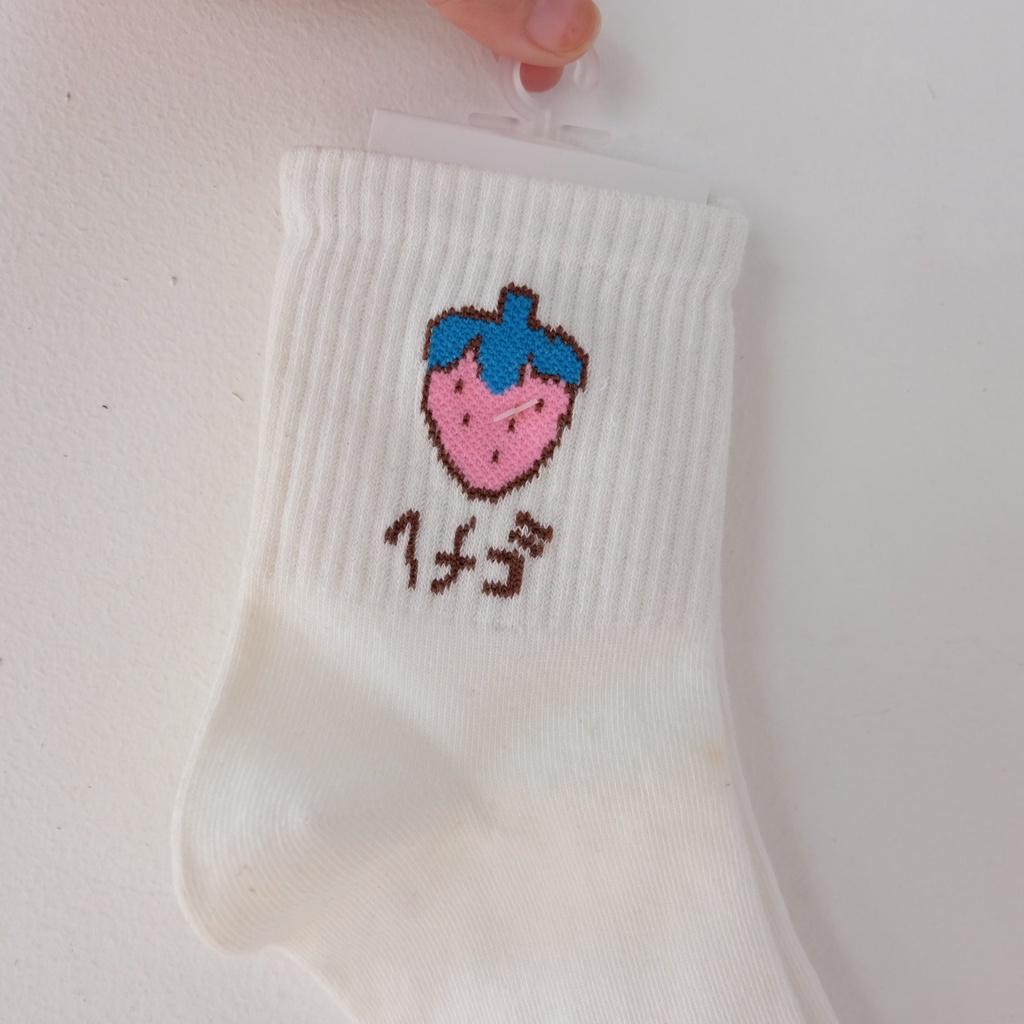 Tất Vớ Cao Cổ Tổng Hợp Lẻ Tất Cổ Ngắn In hình Hoạ Tiết Hàn Nhật Nam nữ Cute Cotton Thu Đông Phong Cách Ulzzang