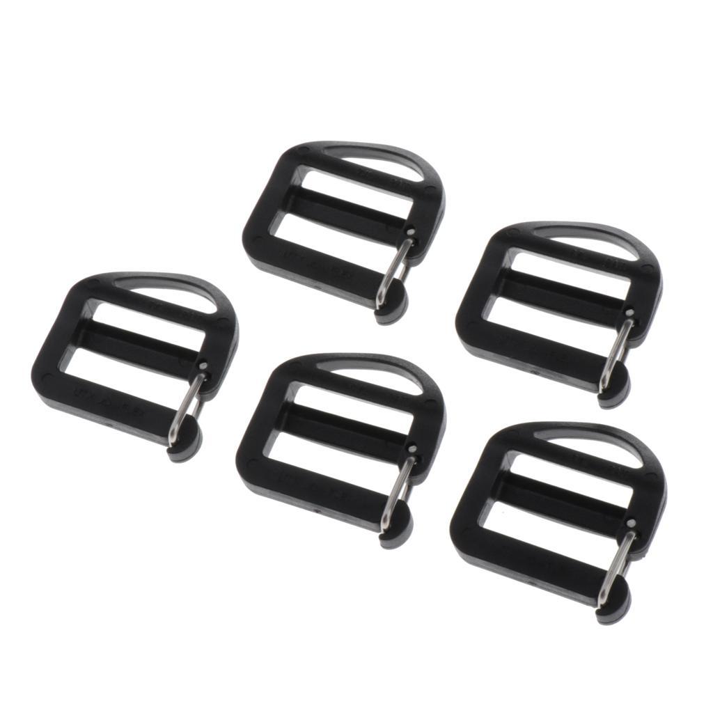 3-4pack 5 Pieces Plastic Webbing Buckle for 20mm Strap Outdoor Backpack