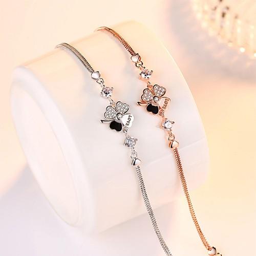 Lắc tay cỏ 4 lá may mắn Love BHLT62