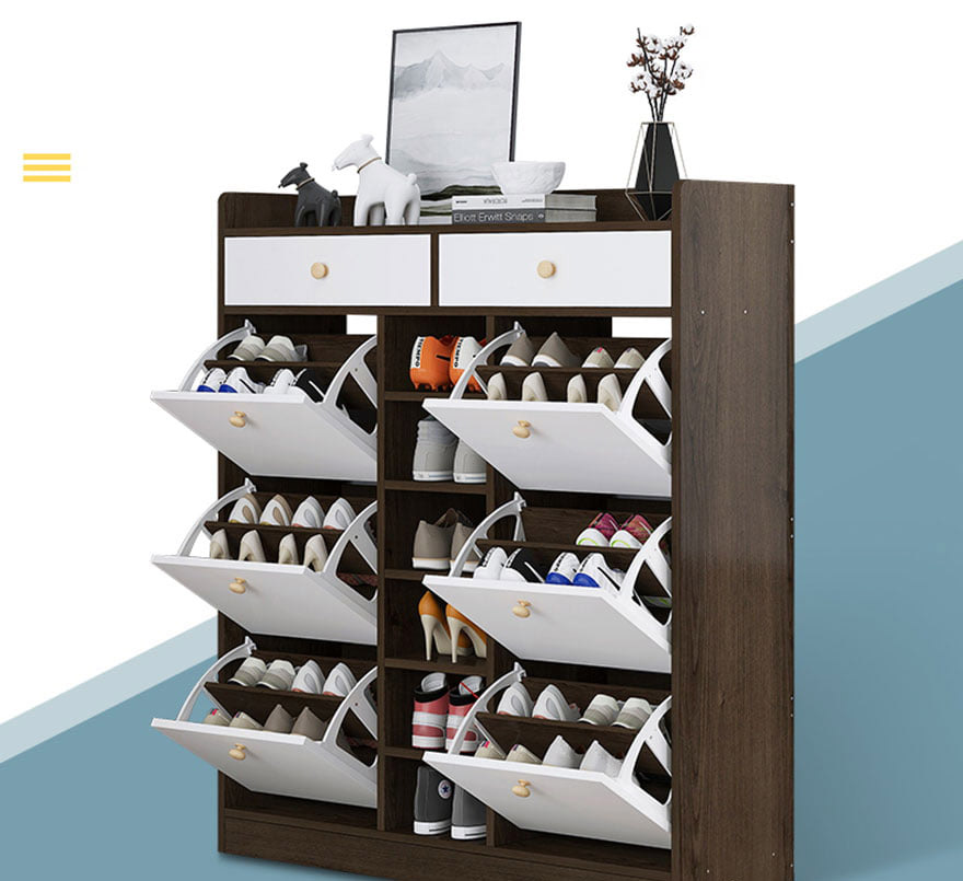 Tủ giày gỗ MDF thiết kế sang trọng nhỏ gọn