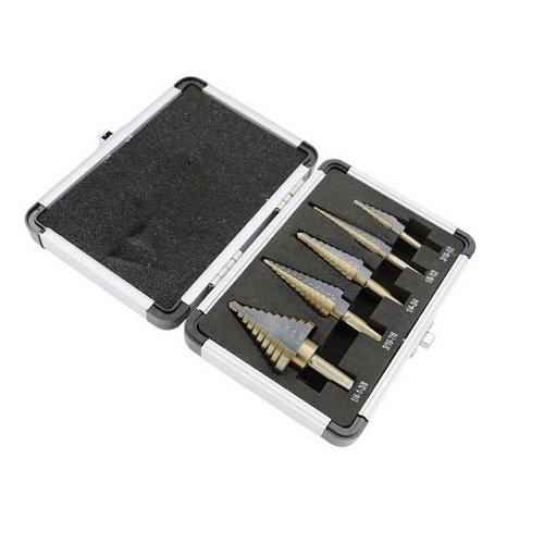 Bộ 5 Mũi Khoan Bước HSS Khoan Inox, Thép, Kim Loại Cứng