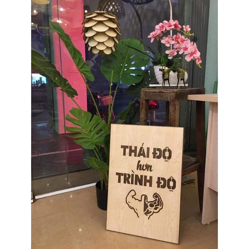 Tranh Treo Tường Trang Trí Tạo Động Lực Làm Việc - Thái Độ Hơn Trình Độ