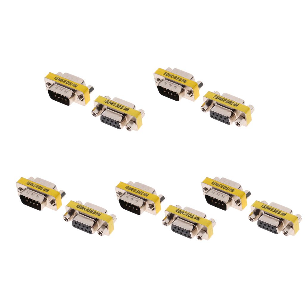 DB9 9Pin Female to Female/Male to Male Gender Change Converter Adapter RS232