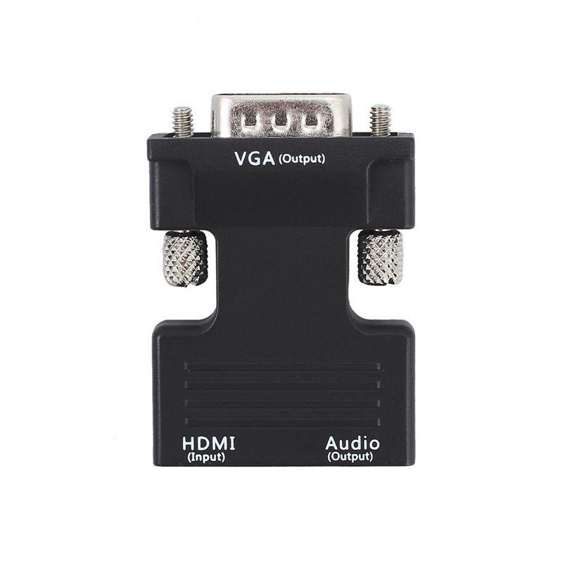 Đầu chuyển đổi từ cổng HDMI sang cổng VGA có dây cáp âm thanh giắc cắm 3.5mm tiện dụng