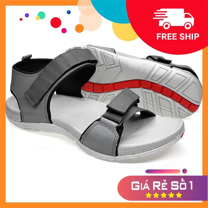 Giày Sandal Nam Việt Thủy Quai Ngang Xám - VT018