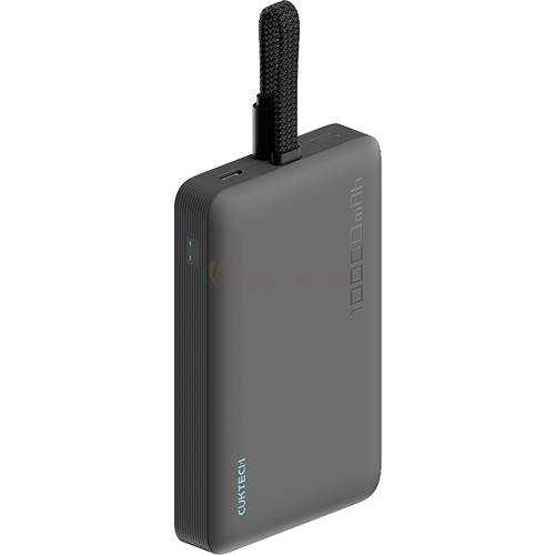 Sạc dự phòng Cuktech Power Bank Bank Magnetic Built-in USB-C Cable 1Type-C 10000mAh 22.5W CP132ML - Hàng chính hãng