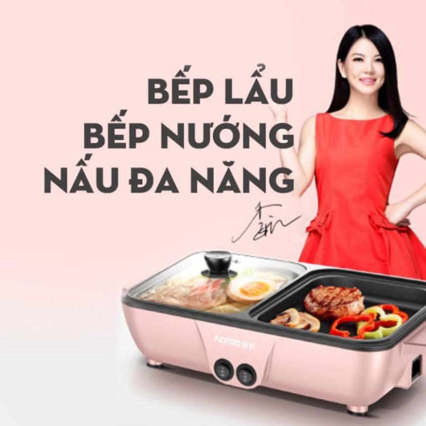 Bếp Lẩu Nướng Hàn Quốc 2 Ngăn Lẩu Và Nướng Siêu Tiện Dụng, Bếp Lẩu Đa Năng Công Nghệ Hàn Quốc, Bảo Hành 12 Tháng g