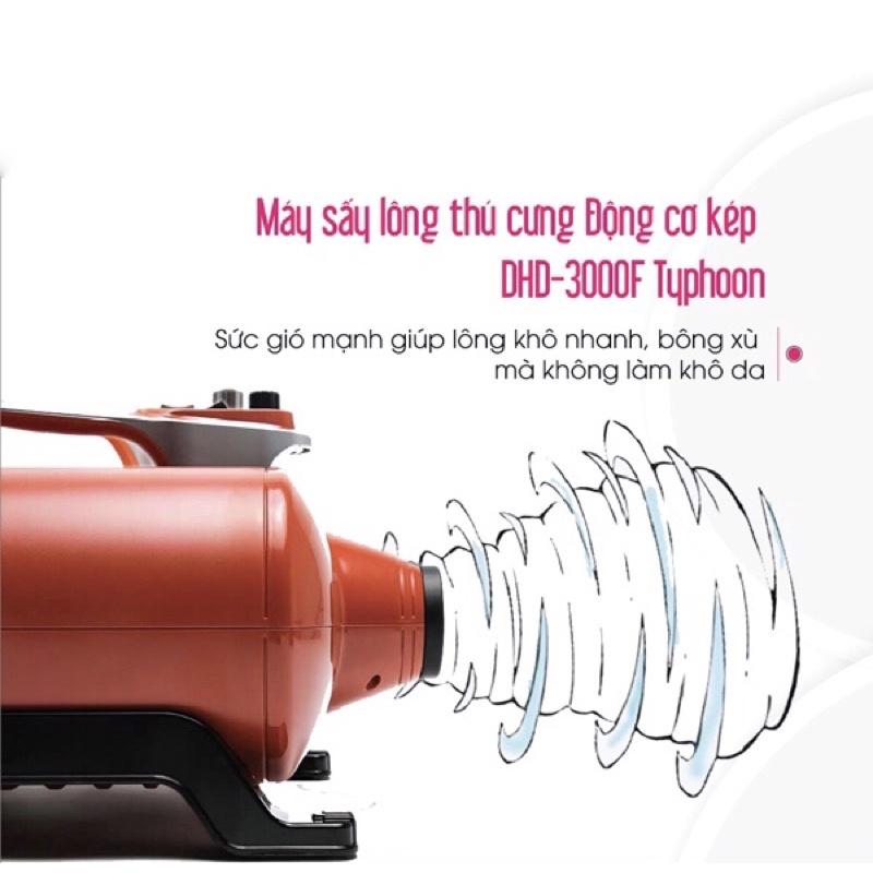 MÁY SẤY LÔNG THÚ CƯNG ĐỘNG CƠ KÉP_ DHD-3000F TYPHOON