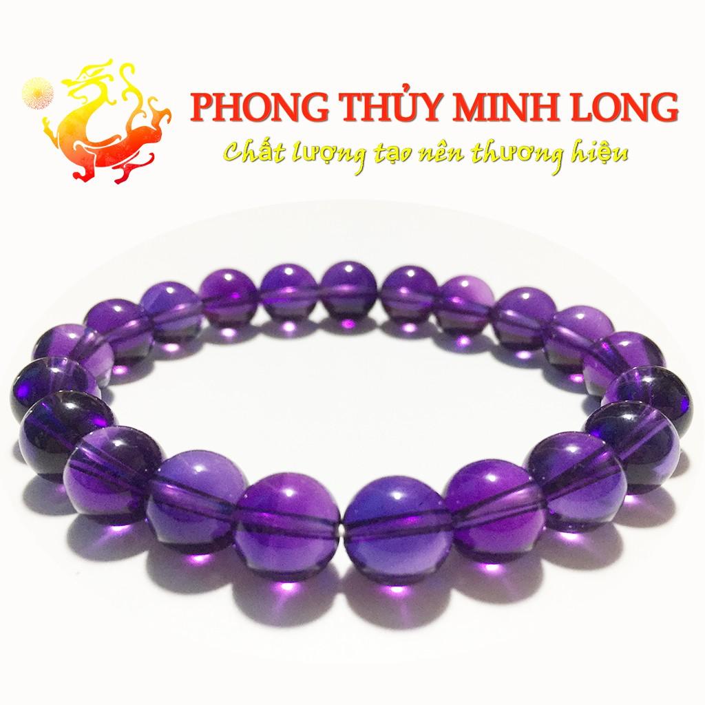 Vòng tay đá. Thach Anh Tím chất lượng 5A hợp người mệnh Hỏa và Thổ