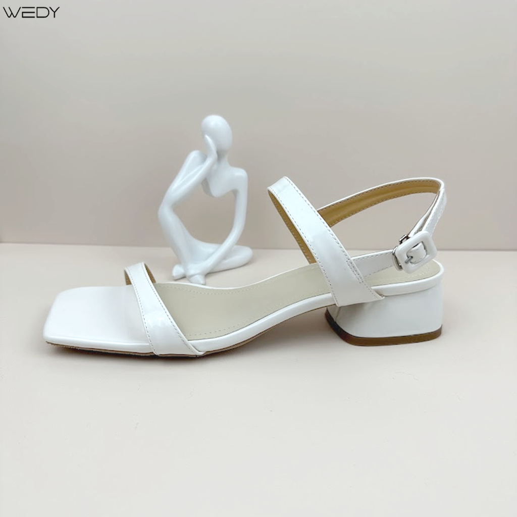 Sandal Nữ Cao Gót Đế Vuông 3 Phân, Giày Sandal Nữ Quai Mảnh Thiết Kế Sang Trọng WD2325