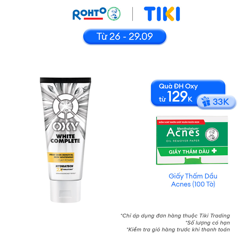 Kem Rửa Mặt Tút Sáng Từ Đất Sét Trắng Oxy White Complete