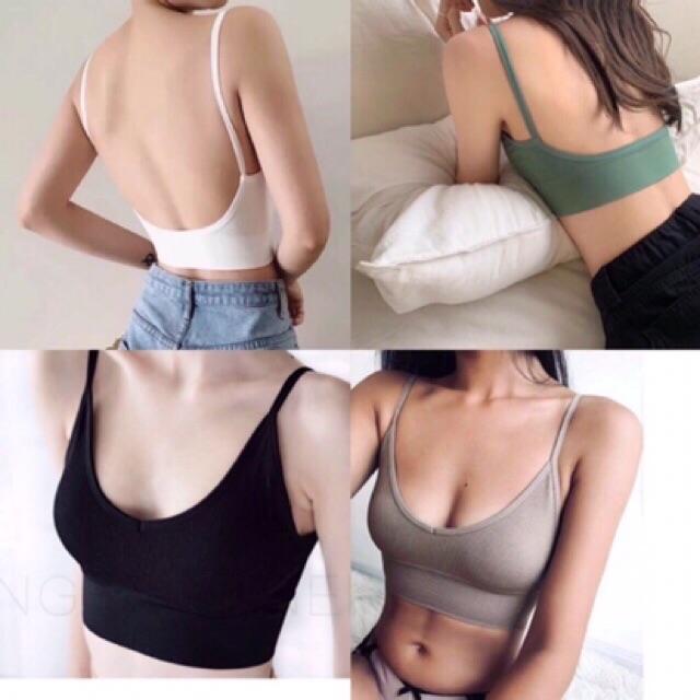 Áo lót nữ hở lưng quyến rũ thun len tăm AL005