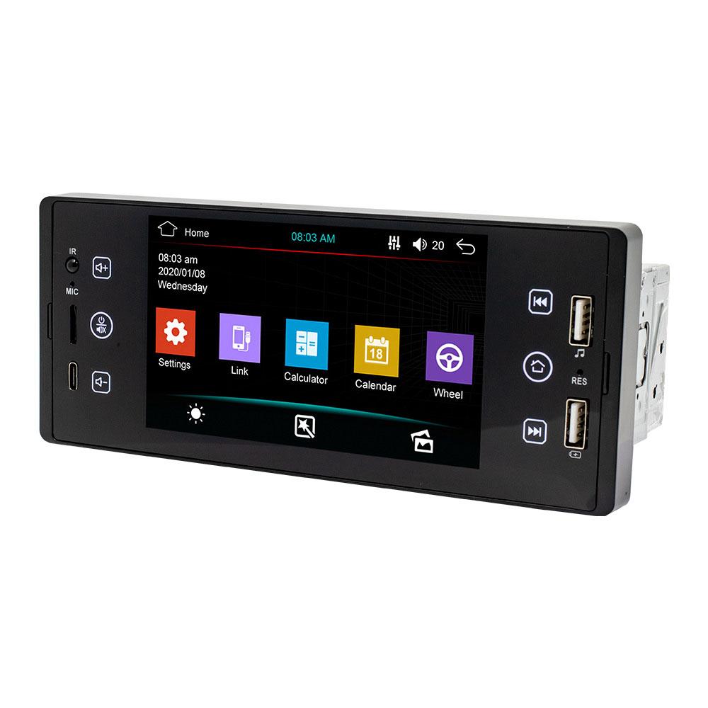5 Inch Single Din Car Stereo BT MP5 Player FM Radio Receiver Support USB/AUX/TF Connection Steering Wheel Control