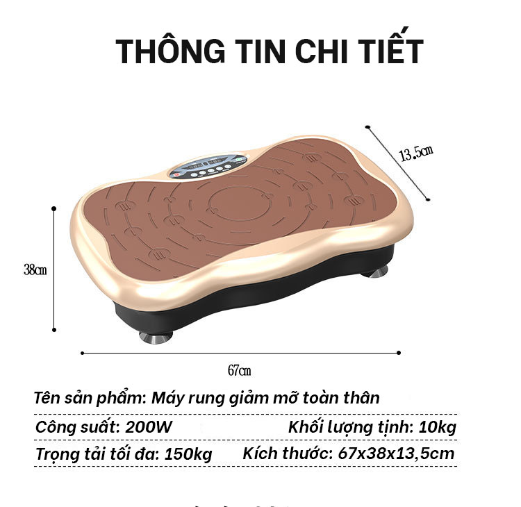 Máy Massage Hỗ Trợ Xuống Cân Rung Toàn Thân 99 Cấp Độ, Có Điều Khiển Từ Xa-Giúp Săn Cơ, Tăng Cường Sức Khỏe