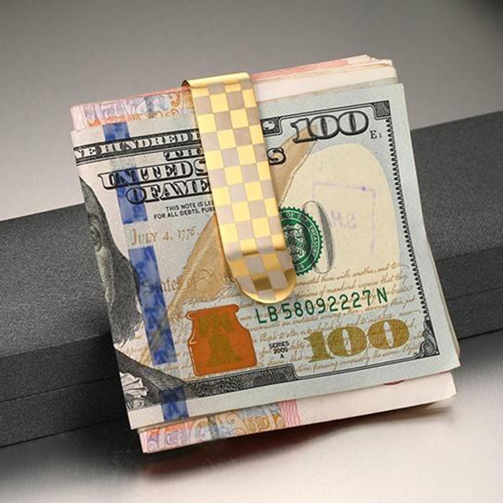 Stainless Steel Metal Money Clip Pocket Wallet Minimalist Wallet Slim Wallet Credit Business Card Holder